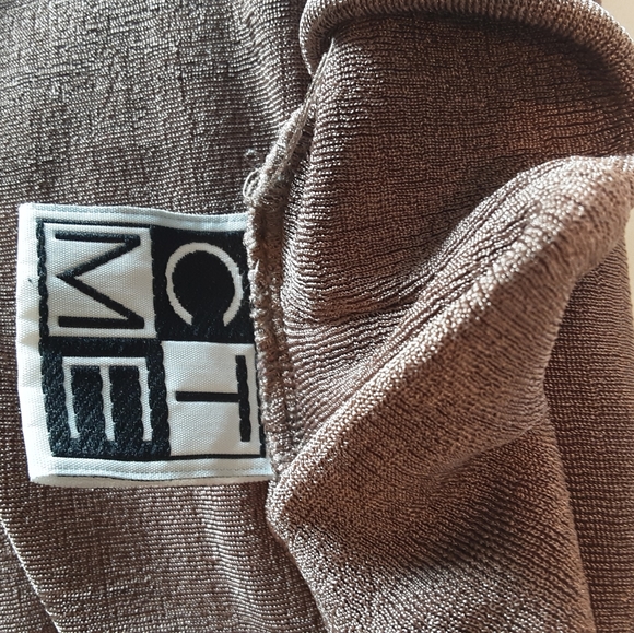 CTME Stretch Flare Dress in Shimmery Brown Medium - Picture 6 of 6